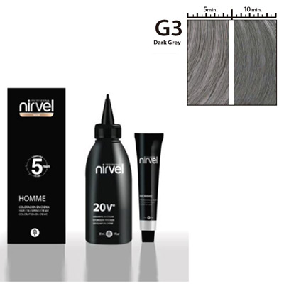 Βαφή μαλλιών για άντρες σε σκούρο γκρι χρώμα by Nirvel